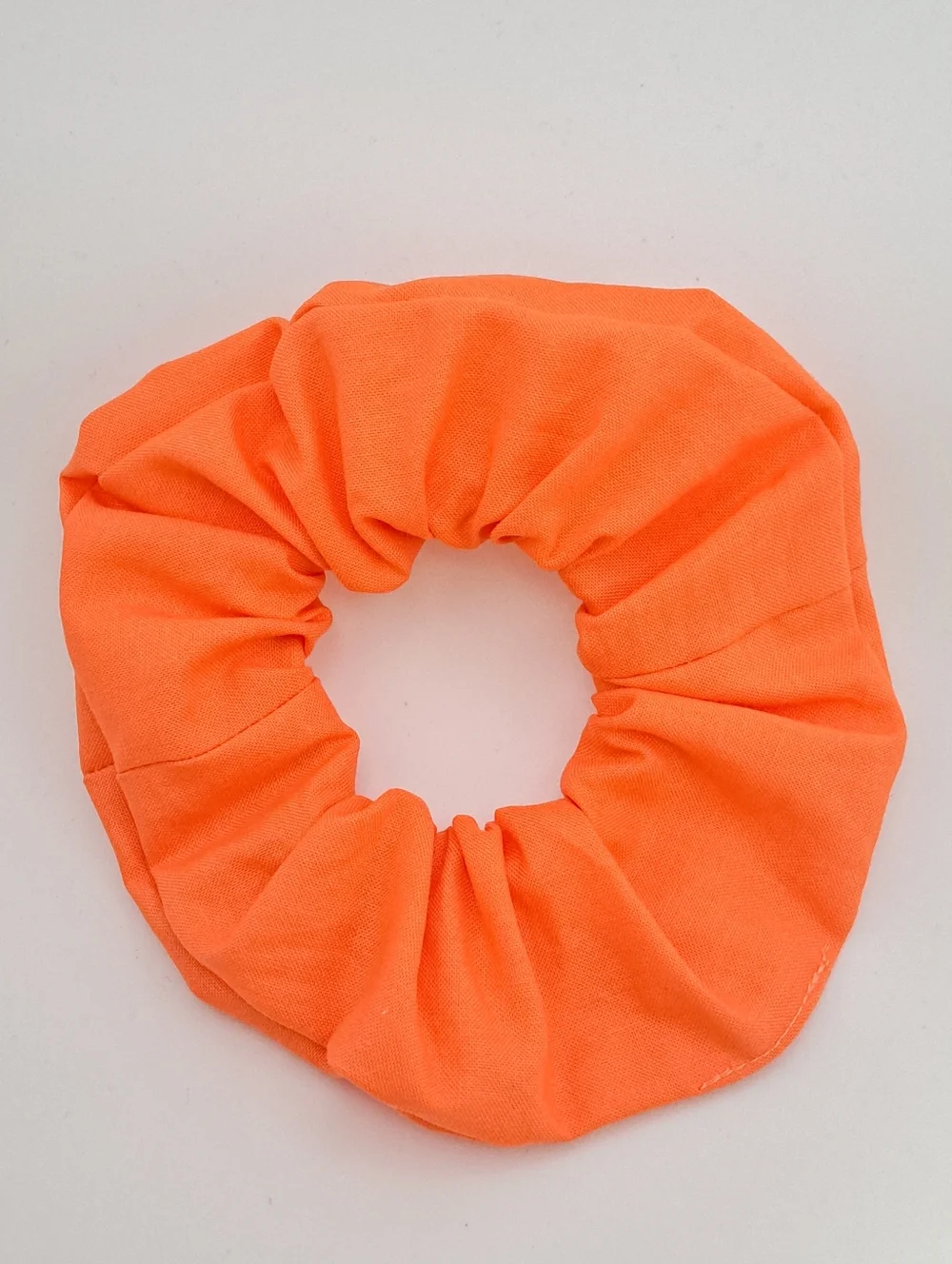 Orange Hair Scrunchie Cotton Hair Tie
